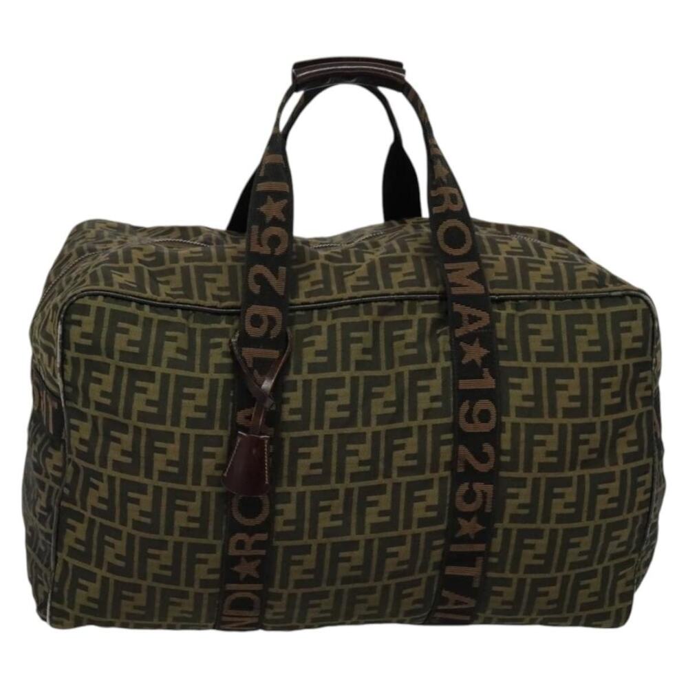 Fendi Zucca Boston Bag Brown